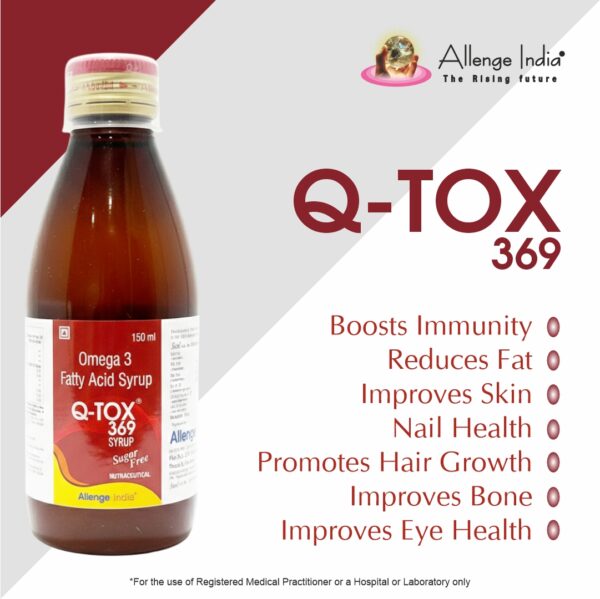 Q-TOX range of nutraceutical products with Omega-3 fatty acids, antioxidants, vitamins and minerals for daily nutritional and wellness support