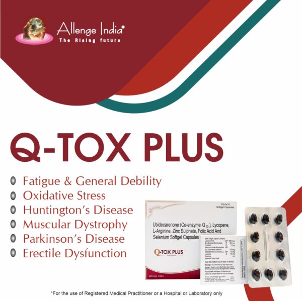 Q-TOX range of nutraceutical products with Omega-3 fatty acids, antioxidants, vitamins and minerals for daily nutritional and wellness support