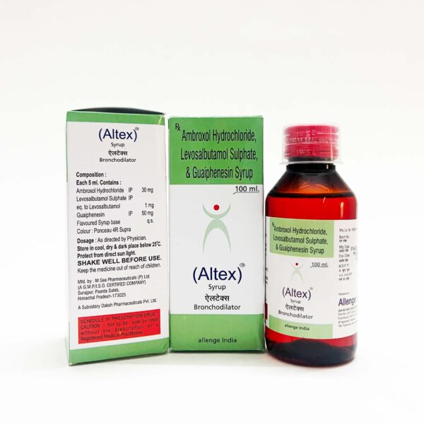 Altex, Allenge India, ALTEXCoughSyrup, BronchitisRelief, MucusClearance, AsthmaCare, CoughTreatment, BreathEasier, COPDManagement