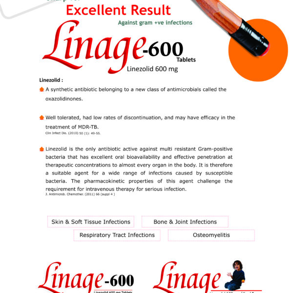 linage,allengeindia, Linezolid antibiotic for resistant bacterial infections