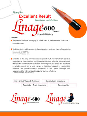 linage,allengeindia, Linezolid antibiotic for resistant bacterial infections