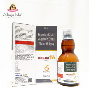 Kidney stone prevention and UTI relief syrup manufactured by Allenge India, Panchkula.