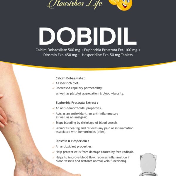 dobidil, allengeindia, healthsupplement, Calcium Dobesilate 500 mg + Euphorbia Prostrata Ext. 100 mg +Diosmin Ext 450mg + Hesperidin Ext. 50 mg, pcd franchise