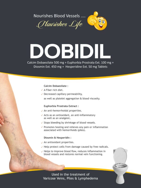 dobidil, allengeindia, healthsupplement, Calcium Dobesilate 500 mg + Euphorbia Prostrata Ext. 100 mg +Diosmin Ext 450mg + Hesperidin Ext. 50 mg, pcd franchise